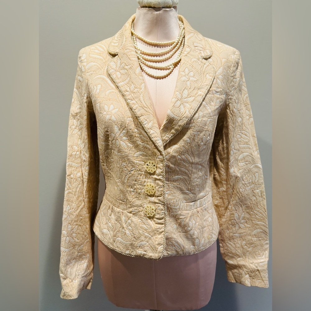 Cache Cream Textured Women's Blazer